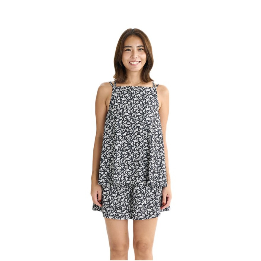ロキシー（ROXY）（レディース）LA VIE 水着3点セット バンドゥ キャミソール キュロット インナーショーツ付き 25SURSW252006BBK