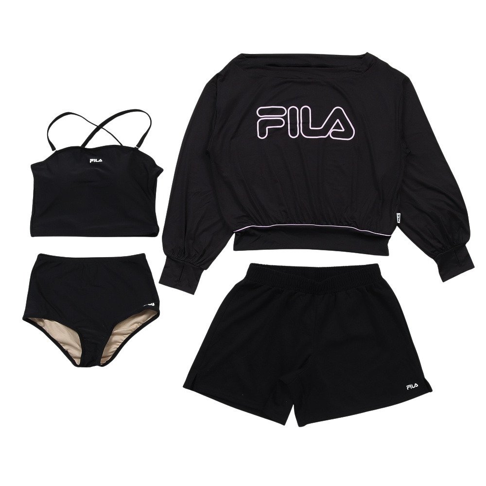 フィラ（FILA）（レディース）プルオーバー タンキニ4点セット 水陸