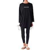 (レディース)水着 3点セット 体型カバー Tシャツ レギンス付き 523810 BLK ブラック