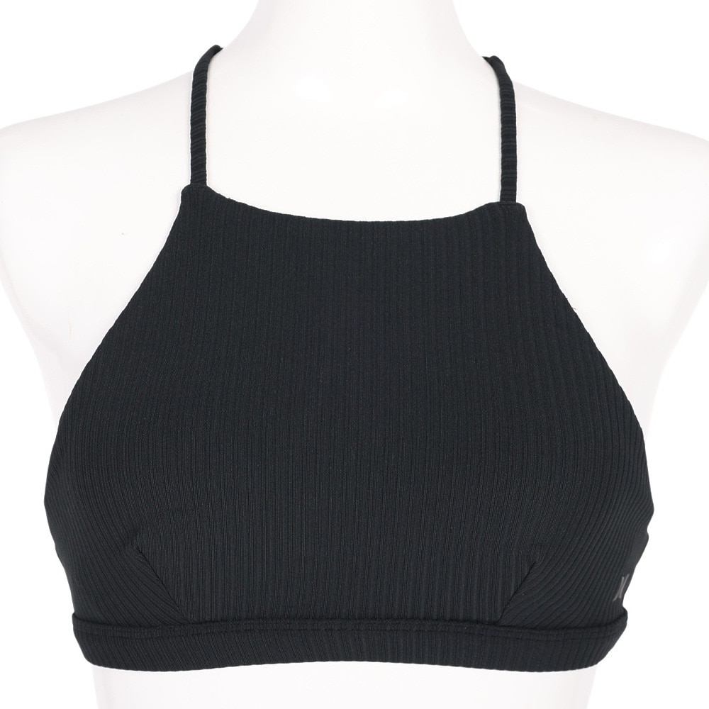 ハーレー（HURLEY）（レディース）パッド付き 水着 ビキニ トップ 単品 リブ素材 ハイネック HRLY RIB HN SURF 22 CJ7065-010