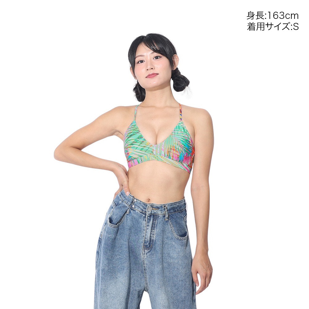 ハーレー（HURLEY）（レディース）速乾 調整可能 フィット感 抜群 水着 ビキニ トップ 単品 PALM ADJUSTABLE ST 22 HT1058-IGRP グリーン