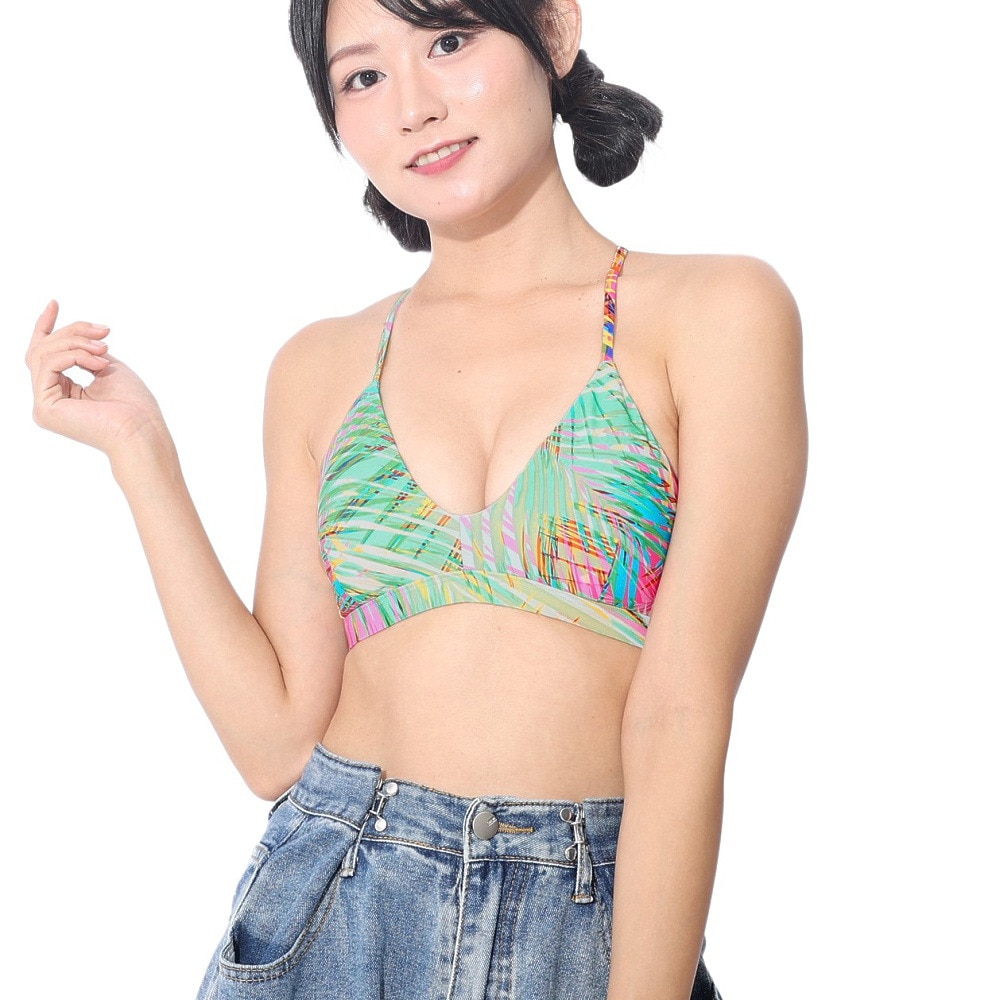 ハーレー（HURLEY）（レディース）速乾 調整可能 フィット感 抜群 水着 ビキニ トップ 単品 PALM ADJUSTABLE ST 22 HT1058-IGRP グリーン