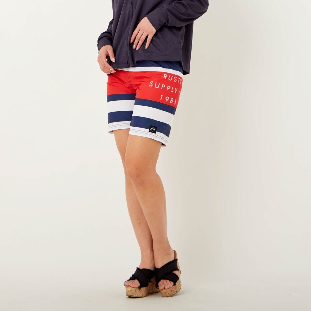 ラスティ（RUSTY）（レディース）デニム風 ボードショーツ 920403NVY