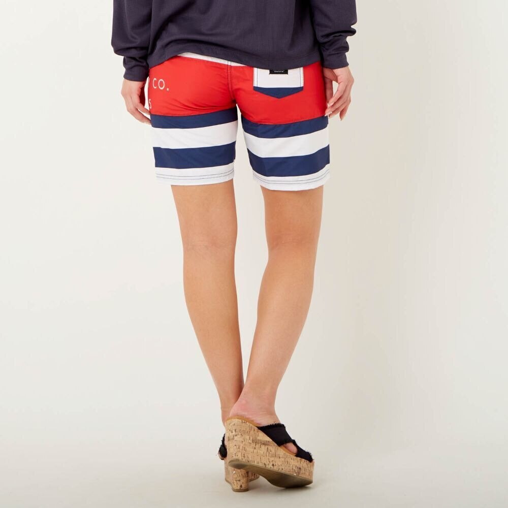 ラスティ（RUSTY）（レディース）デニム風 ボードショーツ 920403NVY