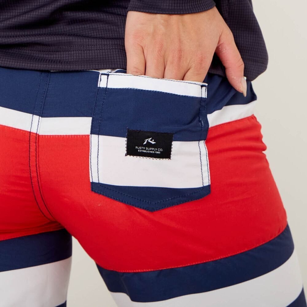 ラスティ（RUSTY）（レディース）デニム風 ボードショーツ 920403NVY