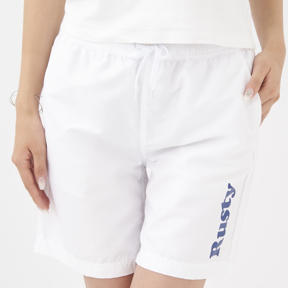 ラスティ（RUSTY）（レディース）ロゴ パイピング ボードショーツ 923402 WHT