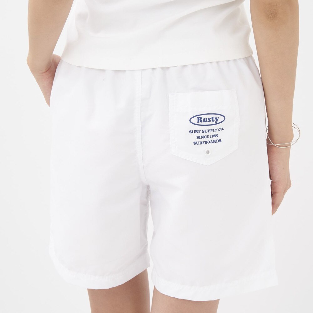 ラスティ（RUSTY）（レディース）ロゴ パイピング ボードショーツ 923402 WHT