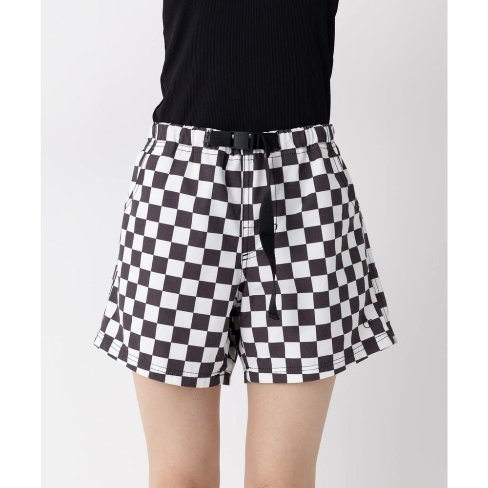 オーシャンパシフィック（Ocean Pacific）（レディース）ショートパンツ 水陸両用 チェッカー柄 ハイブリットショーツ 522405-BLK