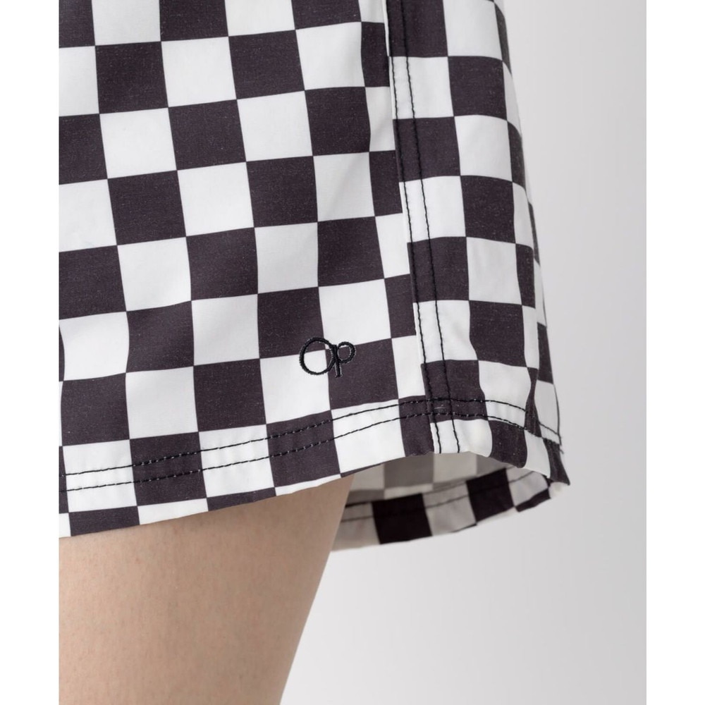 オーシャンパシフィック（Ocean Pacific）（レディース）ショートパンツ 水陸両用 チェッカー柄 ハイブリットショーツ 522405-BLK