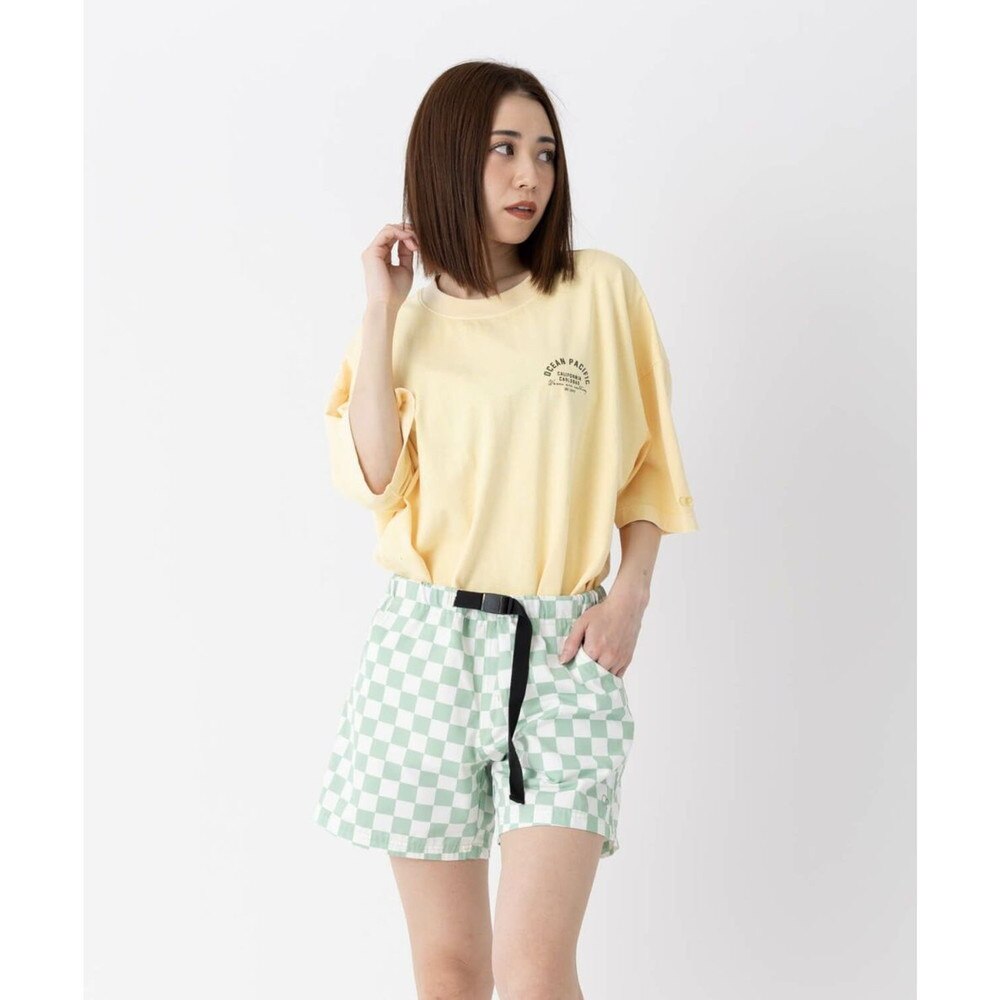 オーシャンパシフィック（Ocean Pacific）（レディース）ショートパンツ 水陸両用 チェッカー柄 ハイブリットショーツ 522405-MNT