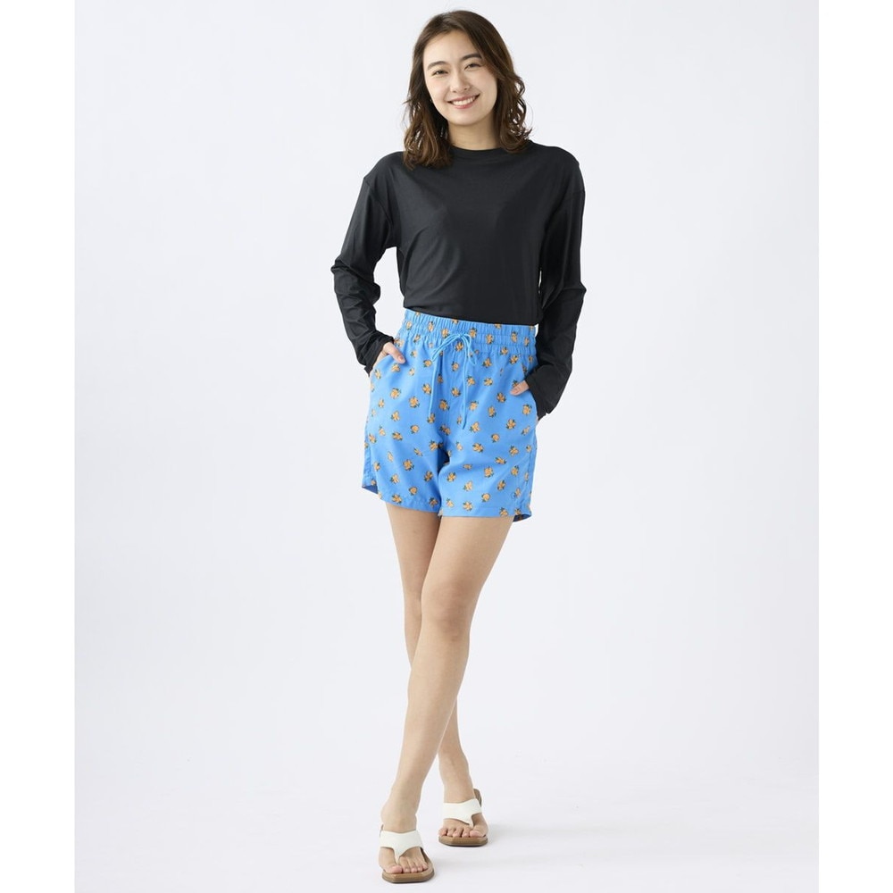 オーシャンパシフィック（Ocean Pacific）（レディース）ショートパンツ 水陸両用 小花柄 ボードショーツ ブルー 522406-BLU