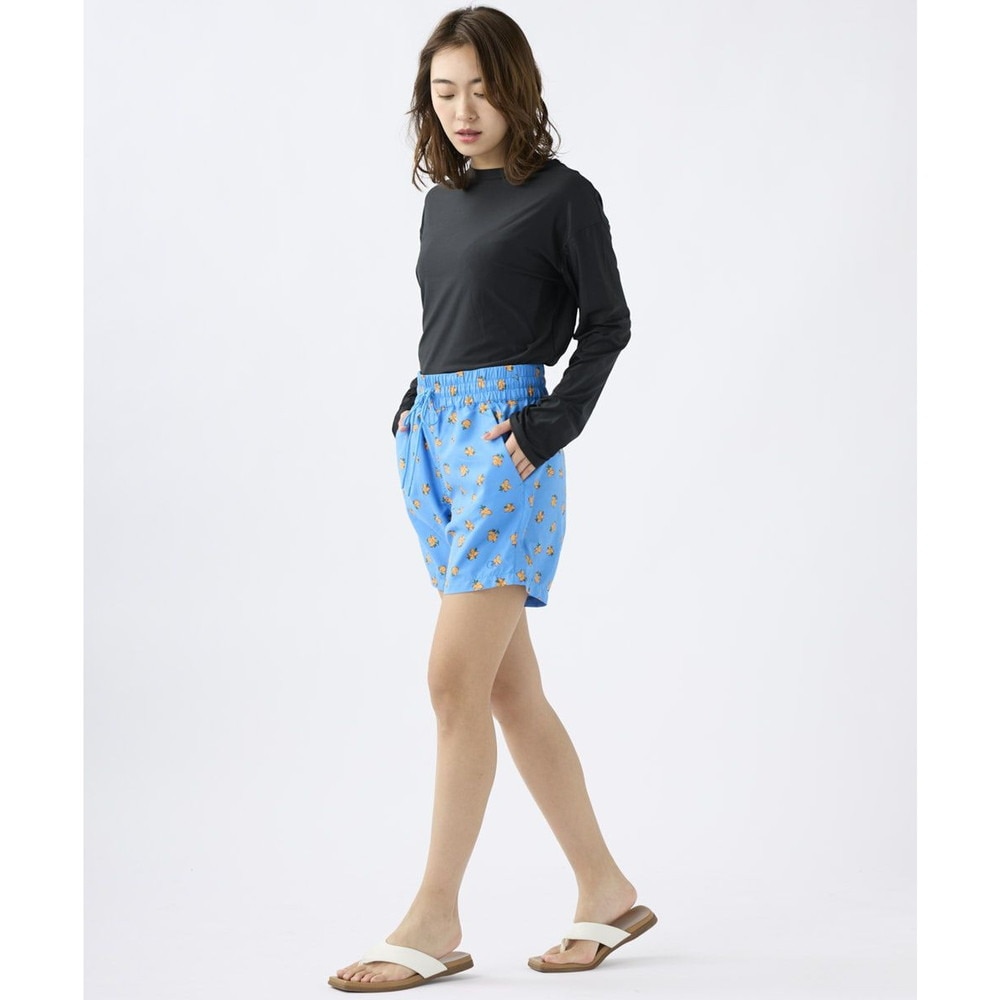 オーシャンパシフィック（Ocean Pacific）（レディース）ショートパンツ 水陸両用 小花柄 ボードショーツ ブルー 522406-BLU