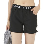 ラスティ（RUSTY）（レディース）水着 ボードショーツ ウエストロゴ アクティブ ハイブリットショーツ 922400-BLK
