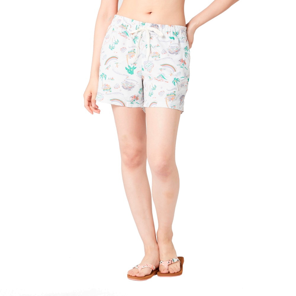 オーシャンパシフィック（Ocean Pacific）（レディース）水着 アロハ柄 ボードショーツ 529412 WHT