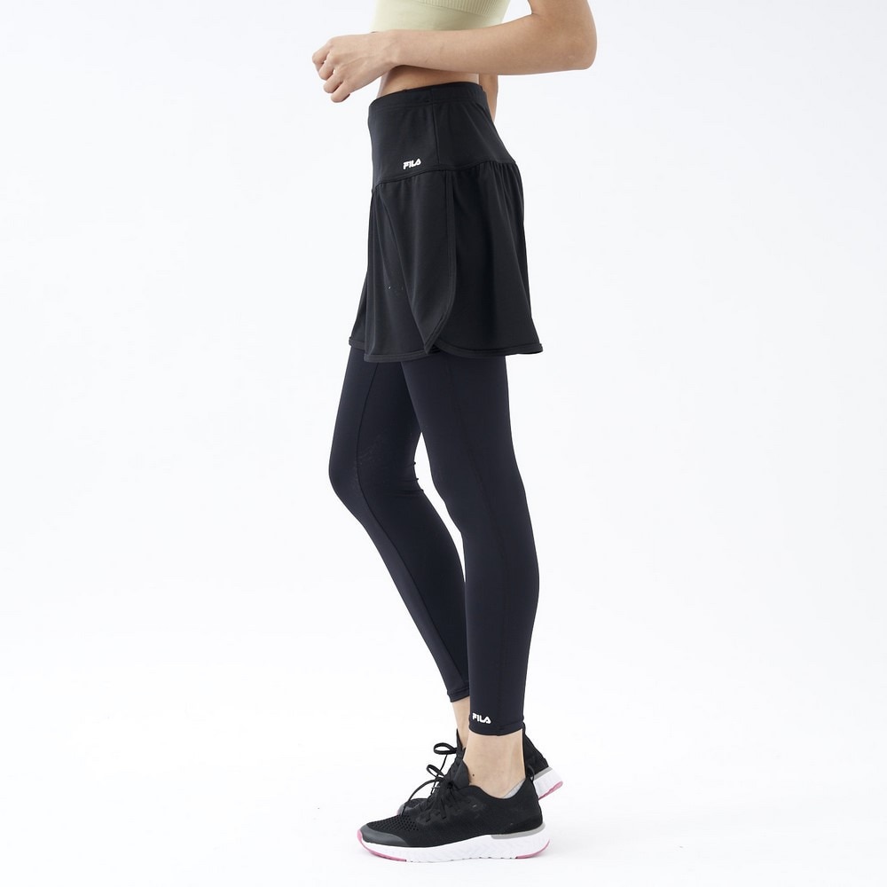フィラ（FILA）（レディース）水陸両用 キュロット付 レギンス 2点セット 3122465-BK