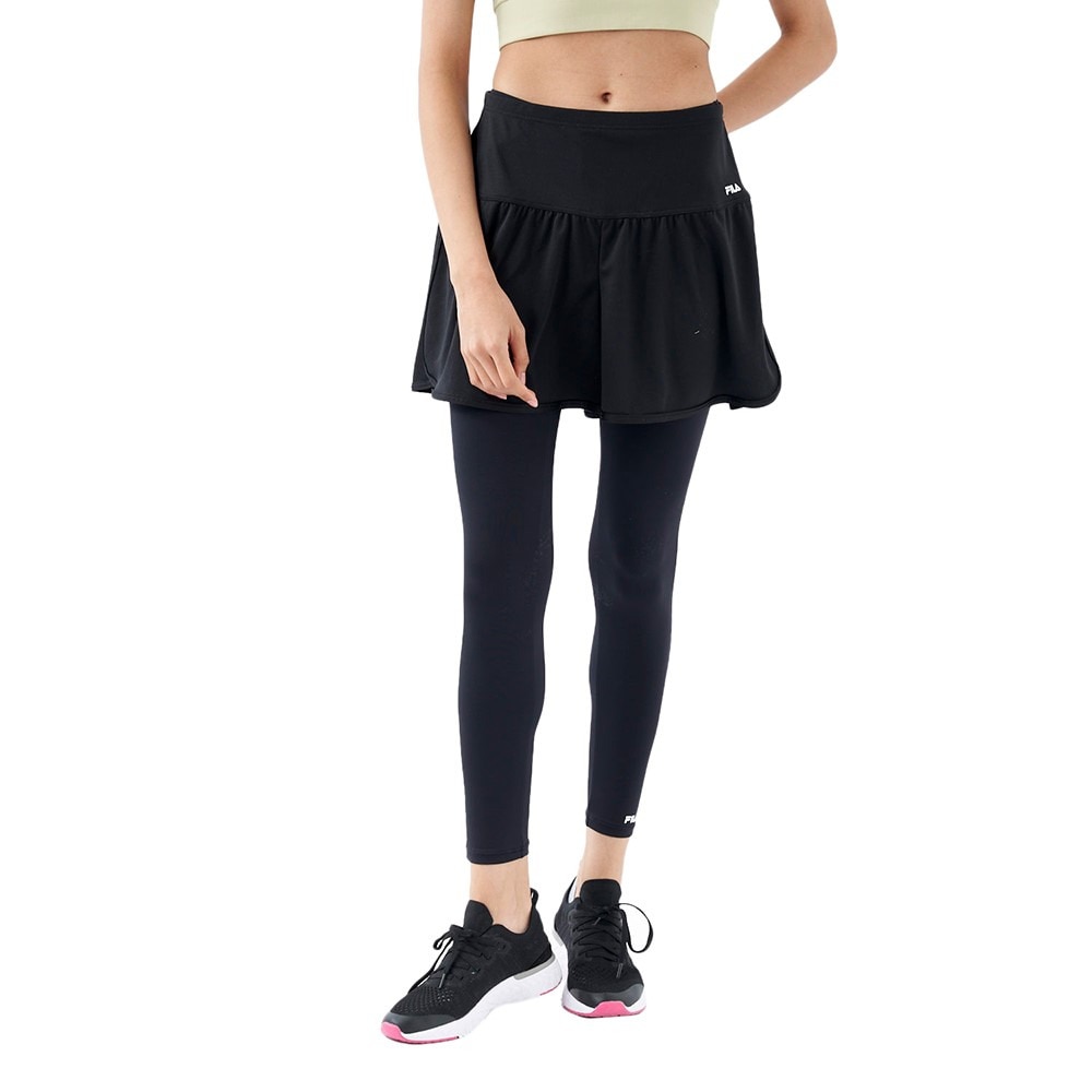 フィラ（FILA）（レディース）水陸両用 キュロット付 レギンス 2点セット 3122465-BK