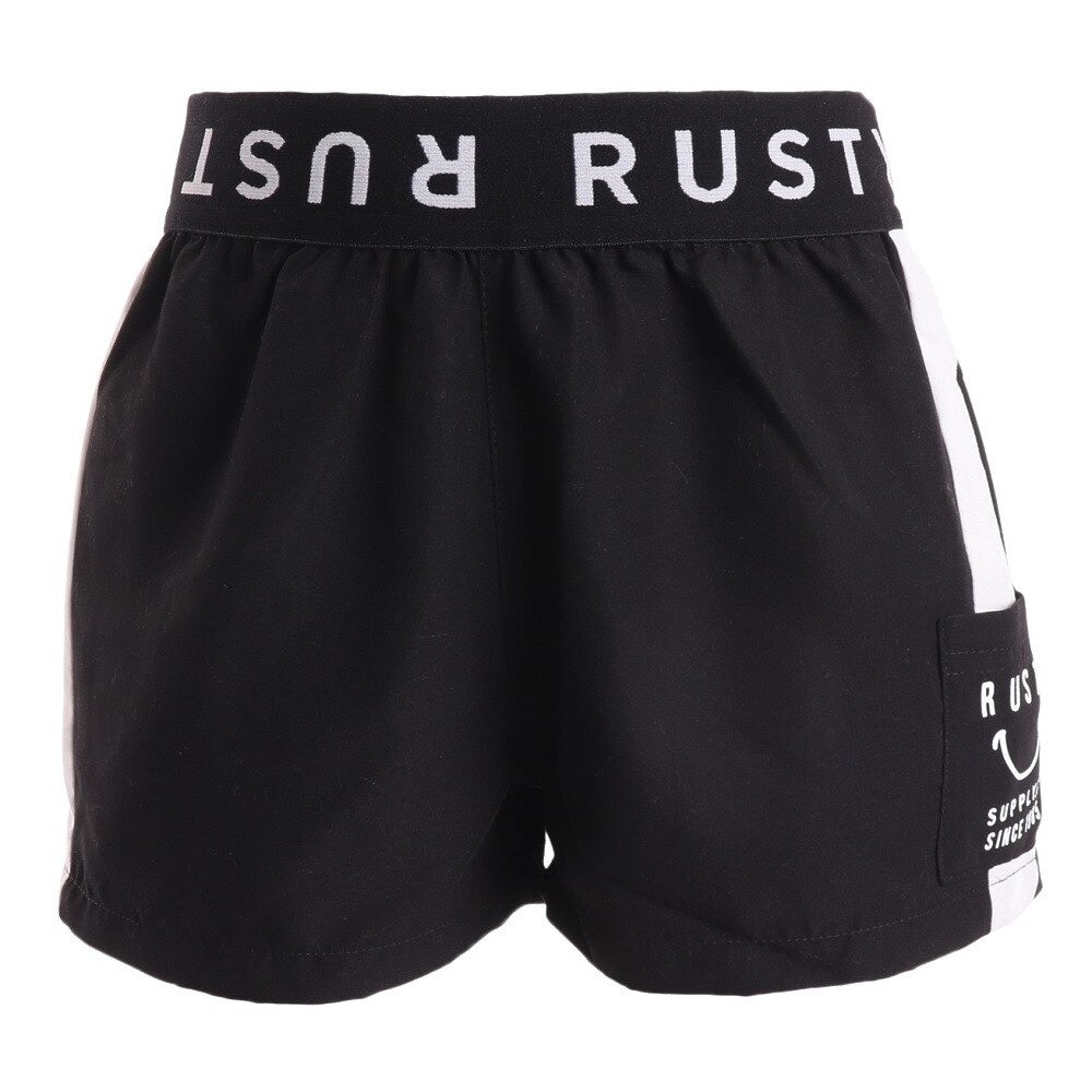 ラスティ（RUSTY）（キッズ）着脱簡単 速乾 軽量 安全な高耐久 ジュニア SMILE ボードショーツ 962401BLK