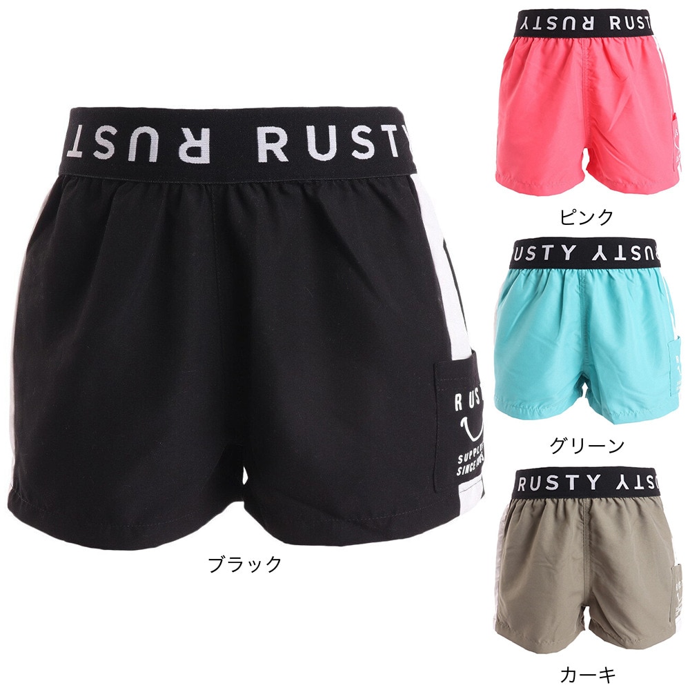 ラスティ（RUSTY）（キッズ）着脱簡単 速乾 軽量 安全な高耐久 ジュニア SMILE ボードショーツ 962401KHA
