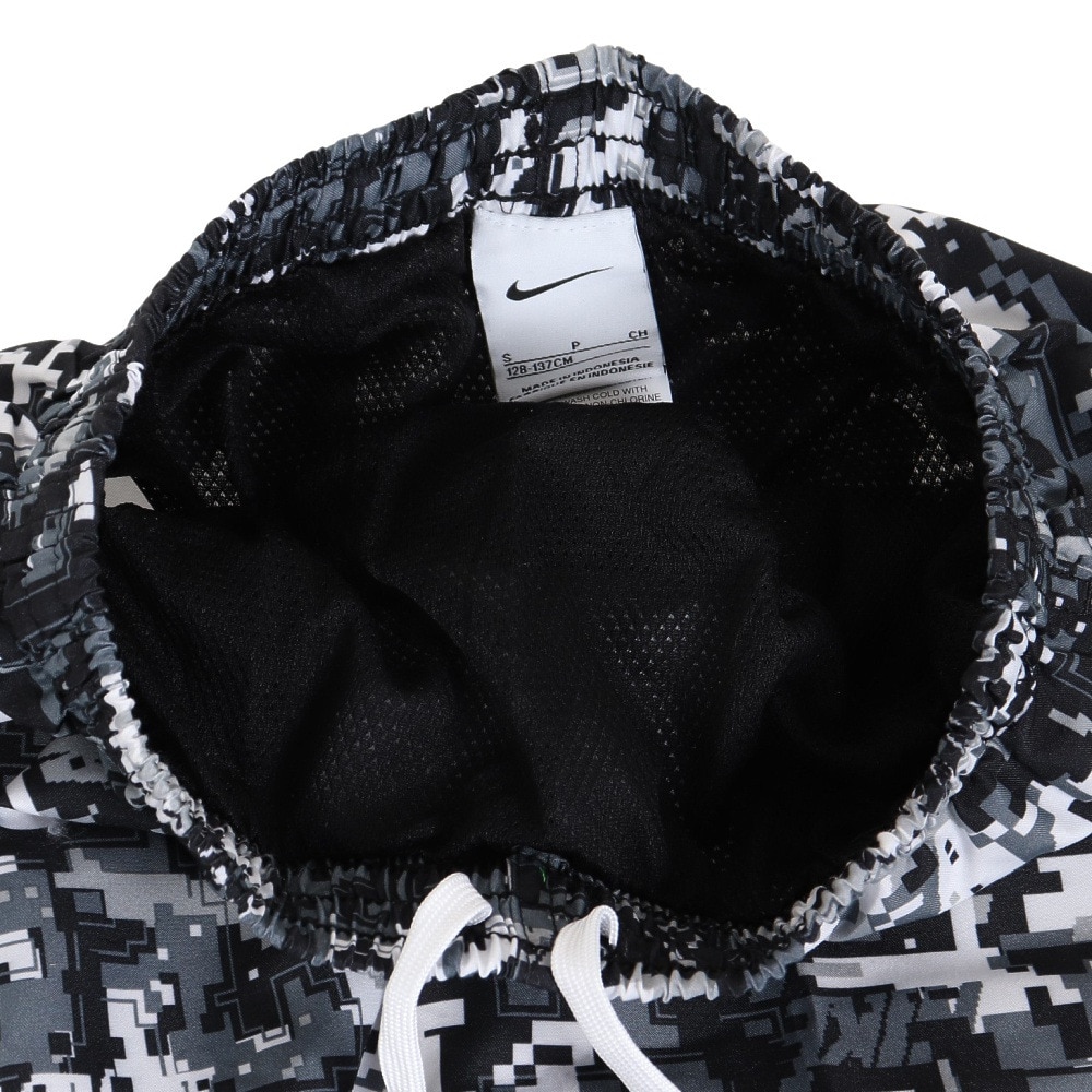 ナイキ（NIKE）（キッズ）ジュニア 水着 ハーフパンツ ディジカモ プリント ラップ 7 ボレーショーツ NESSD809-001 ブラック