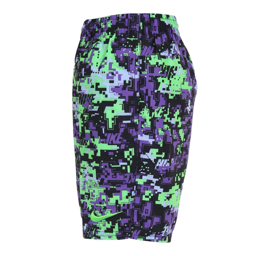 ナイキ（NIKE）（キッズ）ジュニア 水着 ハーフパンツ ディジカモ プリント ラップ 7 ボレーショーツ NESSD809-505 パープル