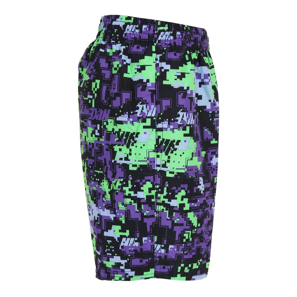 ナイキ（NIKE）（キッズ）ジュニア 水着 ハーフパンツ ディジカモ プリント ラップ 7 ボレーショーツ NESSD809-505 パープル