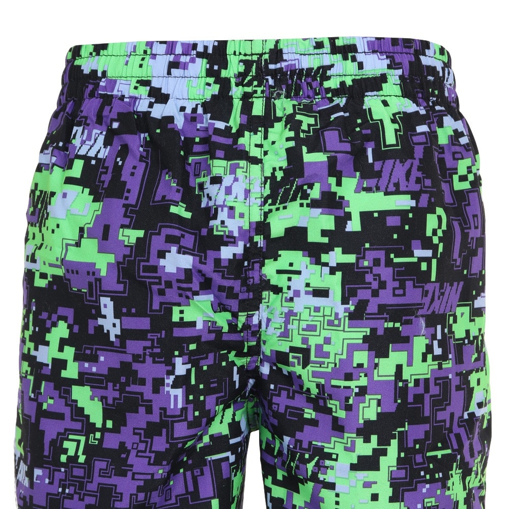 ナイキ（NIKE）（キッズ）ジュニア 水着 ハーフパンツ ディジカモ プリント ラップ 7 ボレーショーツ NESSD809-505 パープル