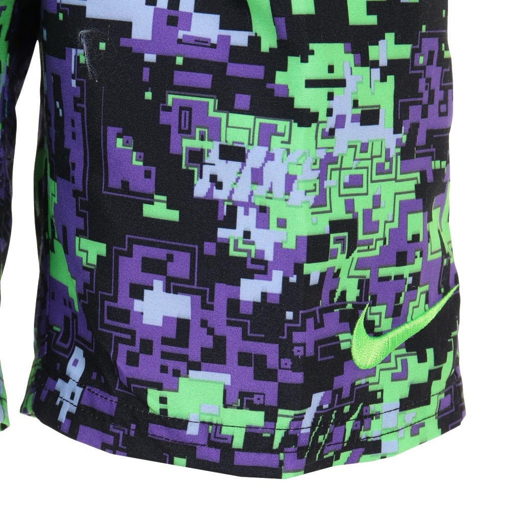 ナイキ（NIKE）（キッズ）ジュニア 水着 ハーフパンツ ディジカモ プリント ラップ 7 ボレーショーツ NESSD809-505 パープル