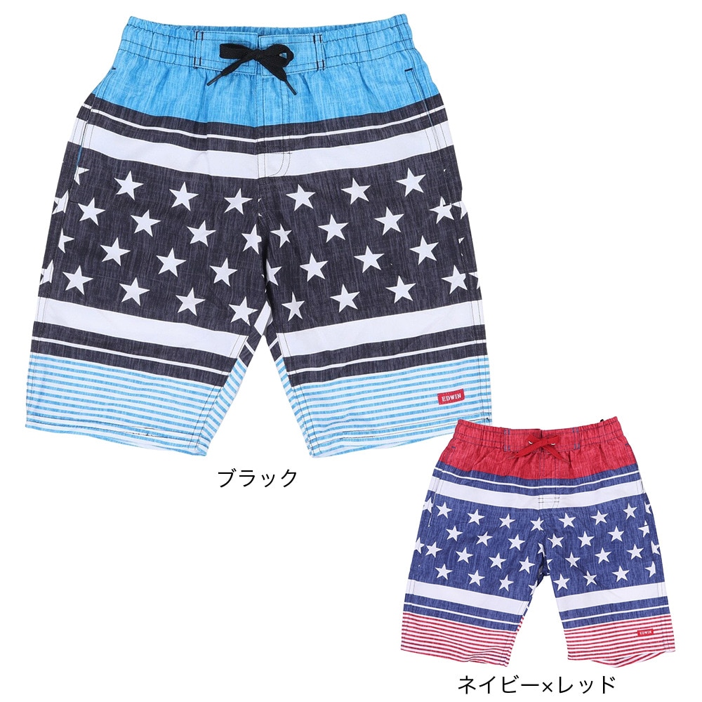 エドウイン（EDWIN）（キッズ）水着 海水パンツ 子供 男の子 スター トランクス 710301-23BLK