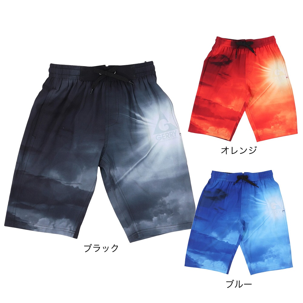 ジェリー（GERRY）（キッズ）ジュニア 水着 海パン トランクス 風景柄 762552-23BLK ブラック