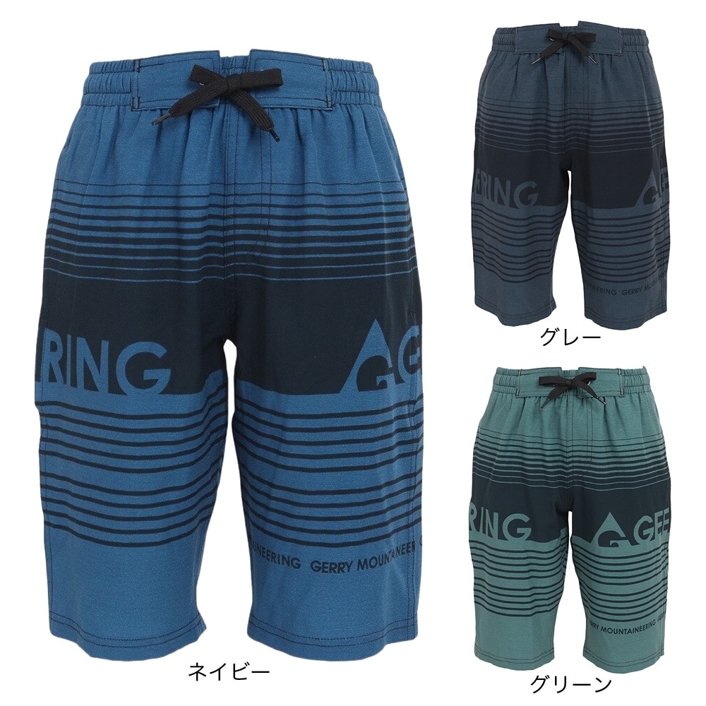 ジェリー（GERRY）（キッズ）水着 海パン ジュニア 子供 男の子 GRロゴ ボーダーサーフ トランクス 762553-23NVY