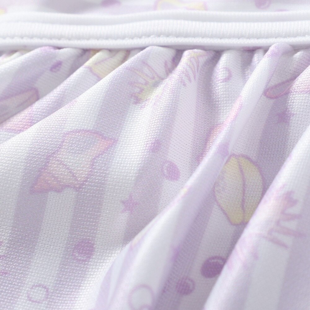 PICOLUNA（PICOLUNA）（キッズ）ジュニア ワンピース水着 シェルボーダー インナーパンツ付き 3251812-65