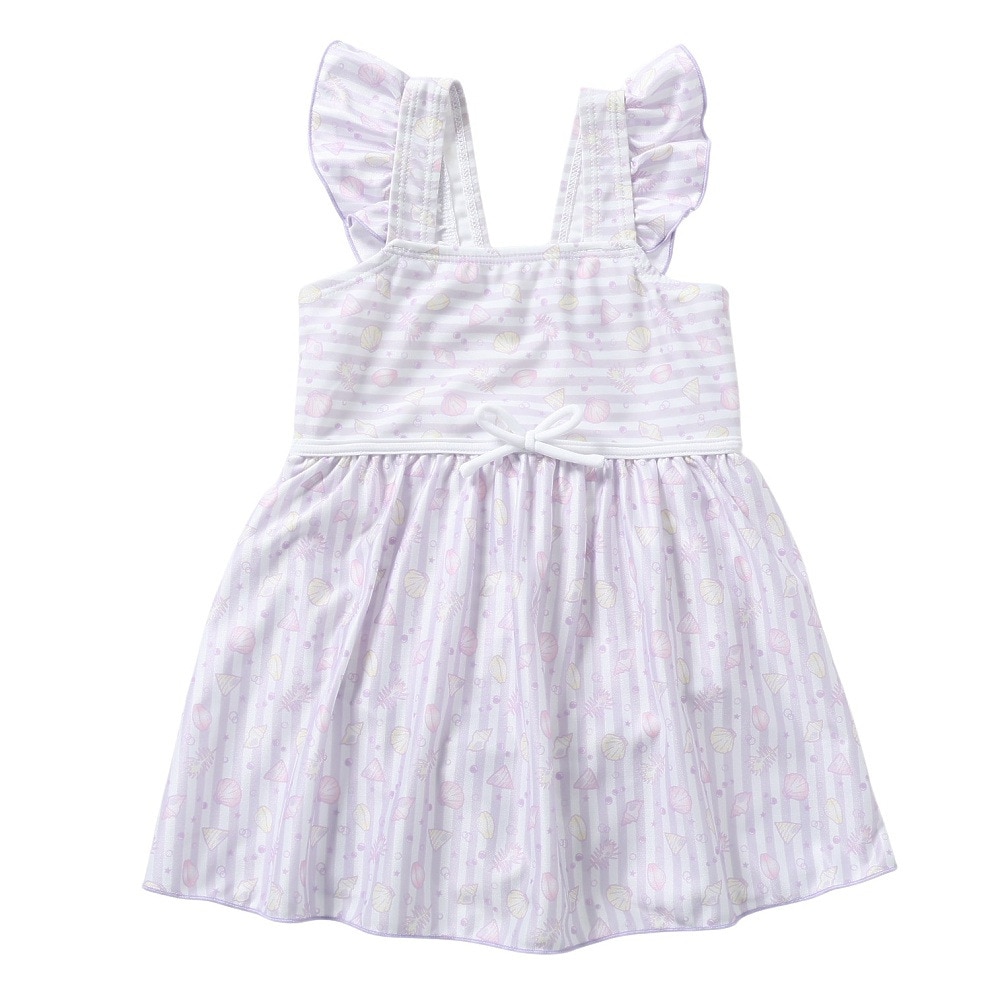 PICOLUNA（PICOLUNA）（キッズ）ジュニア ワンピース水着 シェルボーダー インナーパンツ付き 3251812-65