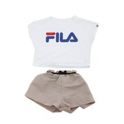 フィラ（FILA）（キッズ）キッズ 女の子 水着 ガールズ セパレート 3点セットジュニア キュロパン 129-661 BE 120cm 130cm 140cm