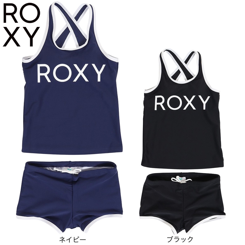 ロキシー（ROXY）（キッズ）水着 上下セット 2点セット 子供 ジュニア MINI DEEP WATER タンキニ TSW231100BLK