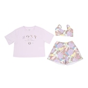 ロキシー（ROXY）（キッズ）水着 ラッシュTシャツ 上下 3点セット 子供 ジュニア MINI ON THE BEACH TSW231102BRN