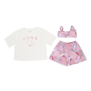 (キッズ)水着 ラッシュTシャツ 上下 3点セット 子供 ジュニア MINI ON THE BEACH TSW231102LAV
