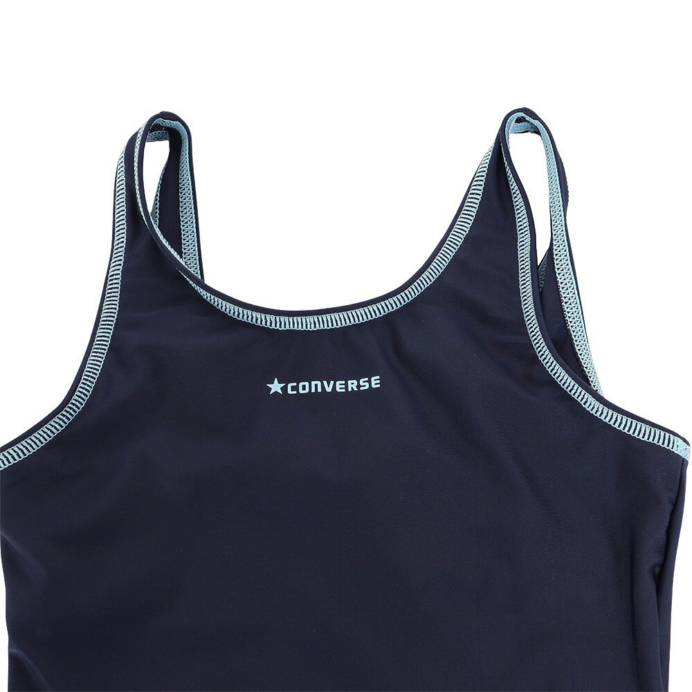 コンバース（CONVERSE）（キッズ）水着 セパレート Tシャツ付き3点セット ガールズ オンスク―ル 372183-23NVY