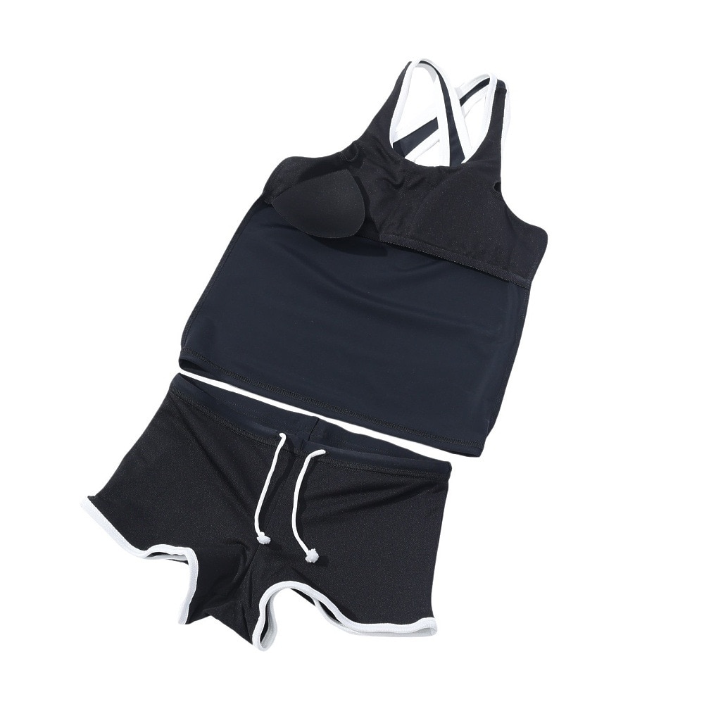 ロキシー（ROXY）（キッズ）ジュニア キッズ 子供 タンキニ 上下セット MINI DEEP WATER 24SPTSW241100BLK