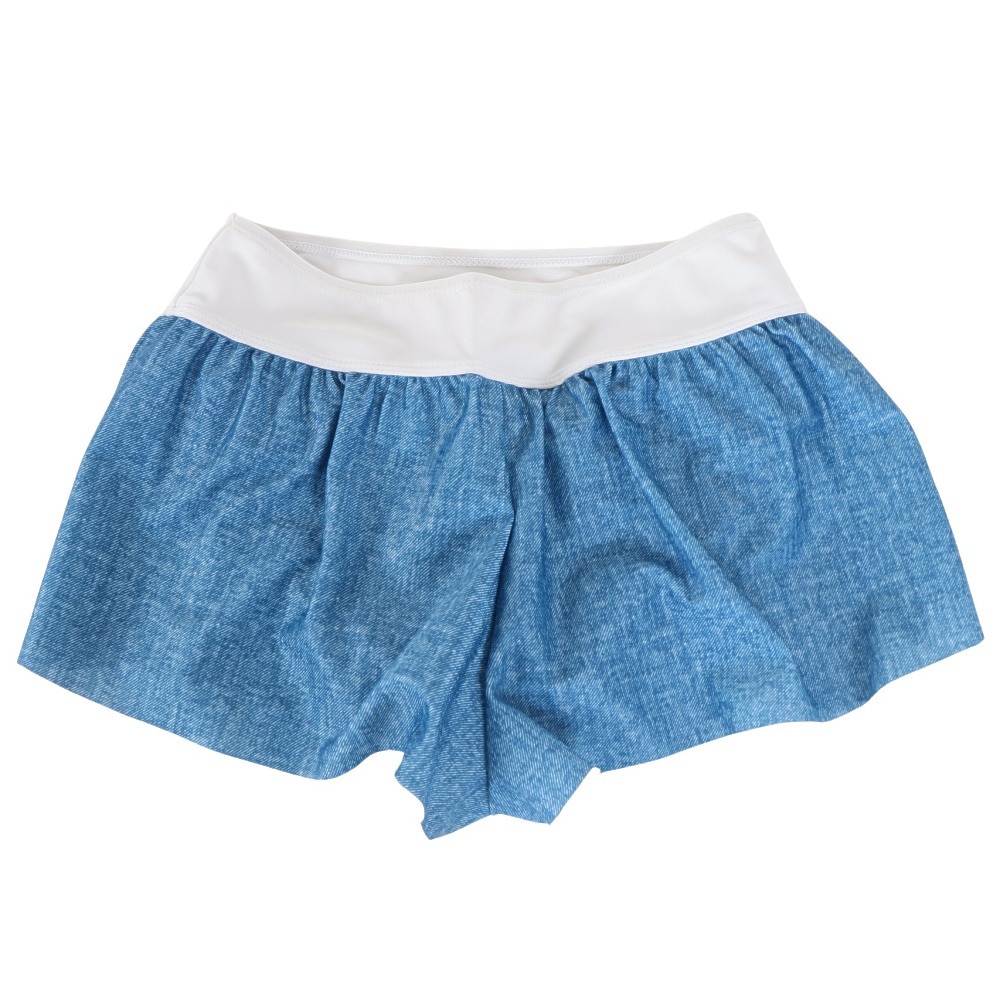 コンバース（CONVERSE）（キッズ）水着 ジュニア 子供 女の子 セパレートフォト柄 Tシャツ付3点セット 373182-24BLK
