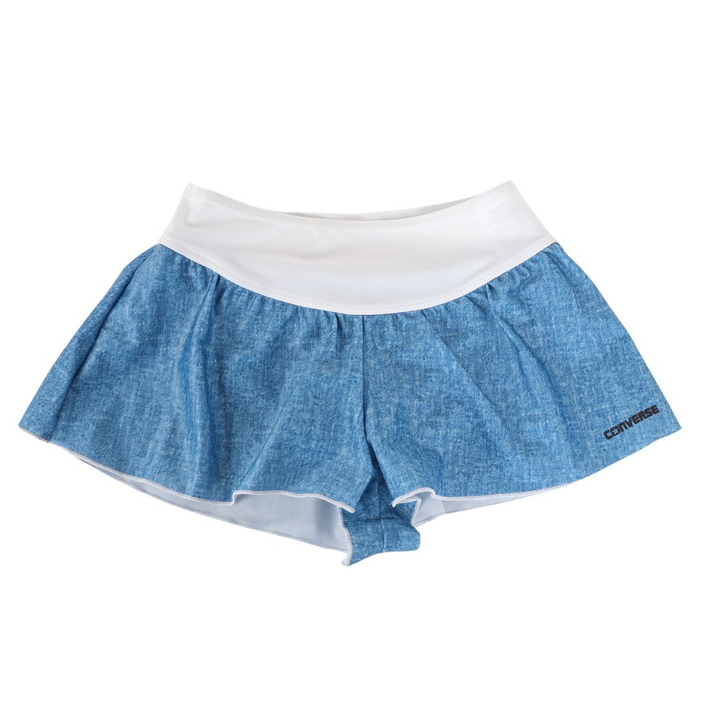 コンバース（CONVERSE）（キッズ）水着 ジュニア 子供 女の子 セパレートフォト柄 Tシャツ付3点セット 373182-24NVY