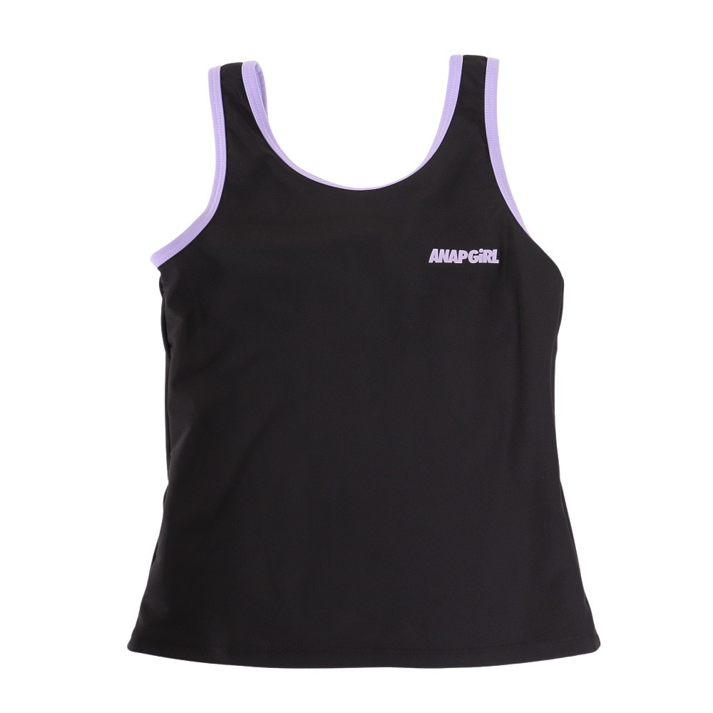 アナップ（ANAP）（キッズ）水着 ジュニア 子供 女の子 オンスクール水着 Tシャツ付き セパレート 3点セット 372855-24BLK
