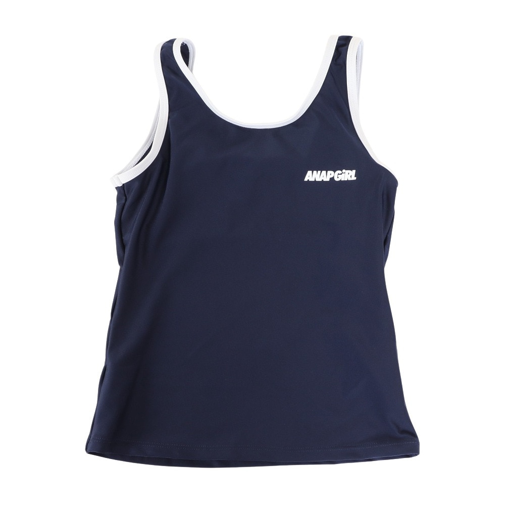 アナップ（ANAP）（キッズ）水着 ジュニア 子供 女の子 オンスクール水着 Tシャツ付き セパレート 3点セット 372855-24NVY