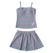 (キッズ)タンキニ 上下セット セパレーツ水着 ジュニア MINI PICNIC GINGHAM 25SPTSW251101TRQ