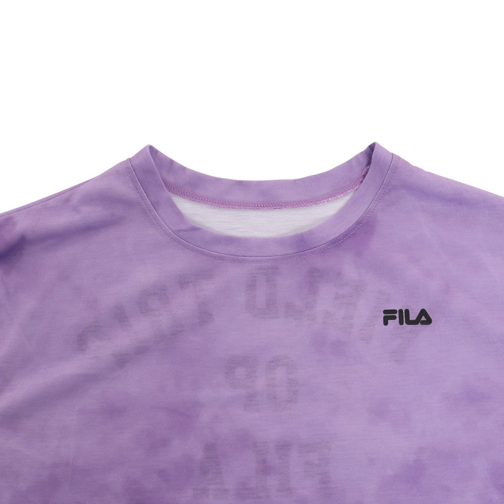 フィラ（FILA）（キッズ）水着 3点セット 子供 女の子 タンキニ 半袖 Tシャツ ショートパンツ 122665PPL