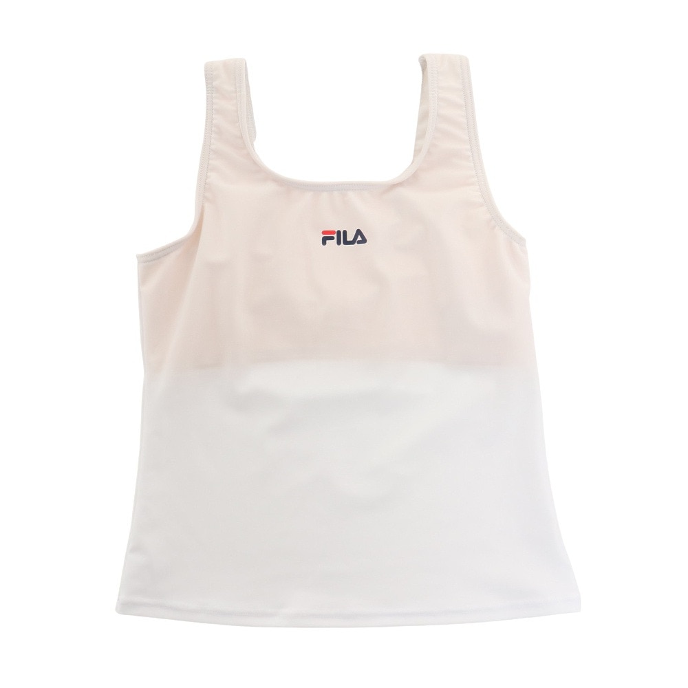 フィラ（FILA）（キッズ）水着 3点セット 子供 女の子 タンキニ 半袖 Tシャツ ショートパンツ 122665PPL