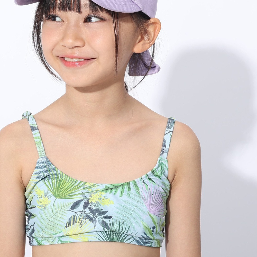 ロキシー（ROXY）（キッズ）ジュニア キッズ 水着 3点セット 半袖 ラッシュTシャツ付き MINI SIMPLY BOTANICAL 24SPTSW241102MNT