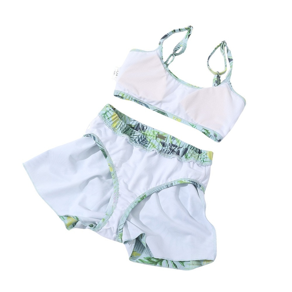 ロキシー（ROXY）（キッズ）ジュニア キッズ 水着 3点セット 半袖 ラッシュTシャツ付き MINI SIMPLY BOTANICAL 24SPTSW241102MNT