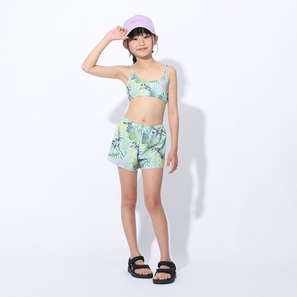 ロキシー（ROXY）（キッズ）ジュニア キッズ 水着 3点セット 半袖 ラッシュTシャツ付き MINI SIMPLY BOTANICAL 24SPTSW241102MNT