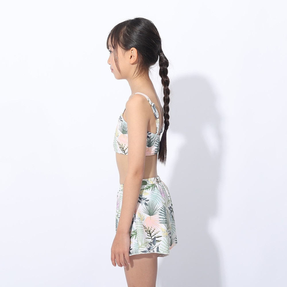 ロキシー（ROXY）（キッズ）ジュニア キッズ 水着 3点セット 半袖 ラッシュTシャツ付き MINI SIMPLY BOTANICAL 24SPTSW241102OWT