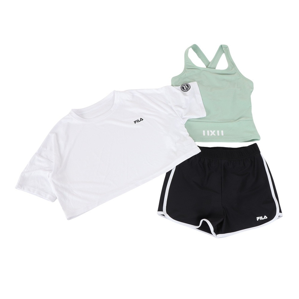 フィラ（FILA）（キッズ）UV カット 水着 3点セット 140～170cm 124660WT